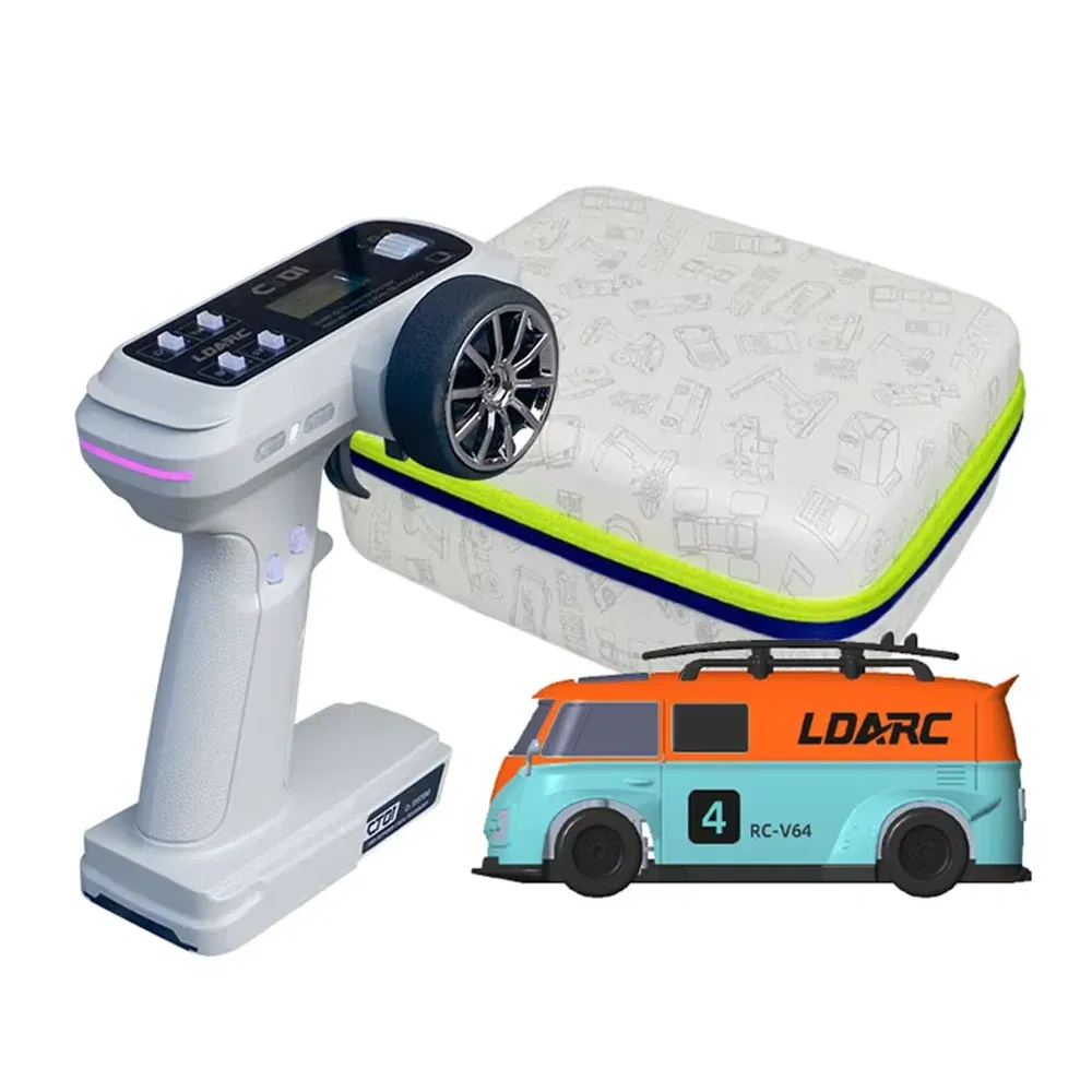 Color: WHITE - LDARC V64 1/64 MINI RC Simulated Electric Remote Control Model Car Tabletop Bus Vehicle RTR 2.4GHz Adults Children's Toys