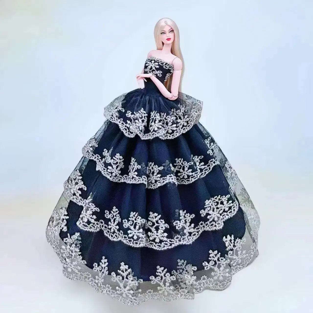 Color: goose yellow - for barbie evening dress barbie doll dresses clothes lot wedding dress set accessories vestidos wedding gown barbie doll clothes