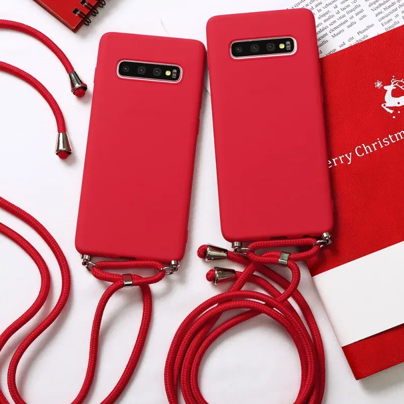 Samsung Galaxy A21s A20S A31 A41 A50 A51 A70 A71 Note20 S20 Ultra S10 S9 Plus M31 Necklace Lanyard Case With Cord Strap Rope