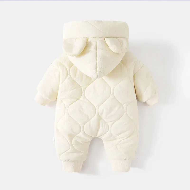 Color: Beige, Ships From: CHINA, Kid Size: 3T?€?€·?¤–运动?‰ - ?»? Winter Baby Outwear Clothing Fur Lining Warm Toddler Girl's Boy's Rompers Cartoon Bear Infant Jumpsuit