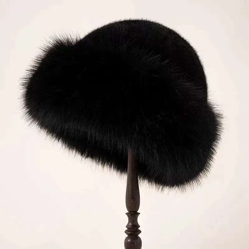 Color: army green - Warm Warm Hat Casual Plush Fluffy Plush Cap Versatile Solid Hat for Holiday Season