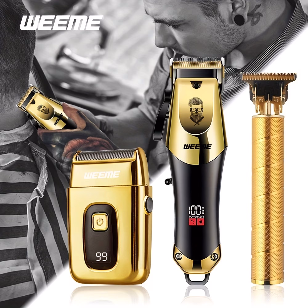 WEEME 810/T9/WM-306 Men’s Popular Personal Hair Cutting and Shaving Electric Clipper Set – Complete Grooming Set for a Professional Look