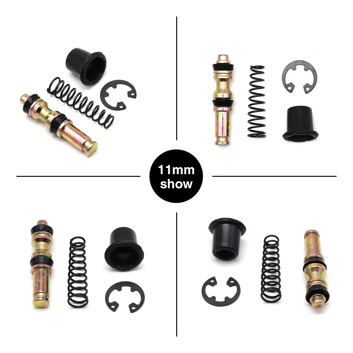 Color: Brown - Alconstar-11mm,12.7mm,14mm,16mm Motorcycle Clutch Brake Pump Piston Plunger Repair Kits Cylinder Piston Rigs Repair Accessories