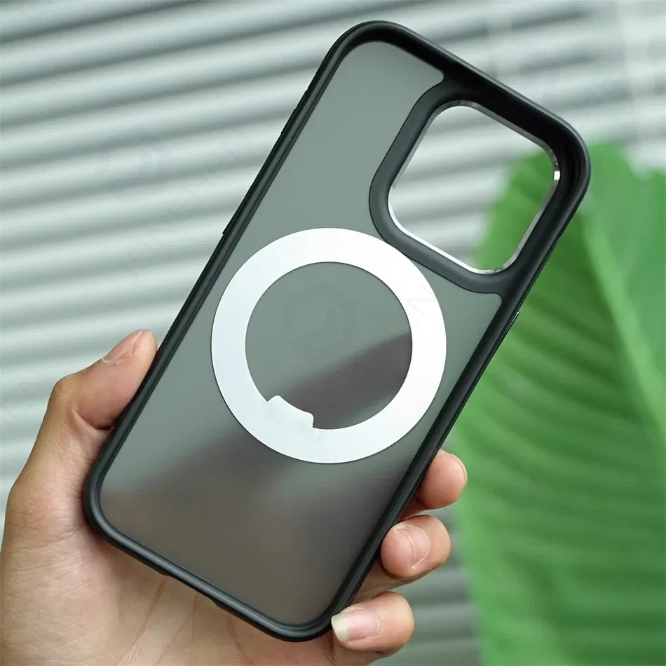 Color: Blue, Material: Vinyl - 360?° Rotation Ring Stand Magnetic Case For iPhone 13 14 15 16 17 Pro Max 16E Matte Military Shockproof Armor Cover For Magsafe