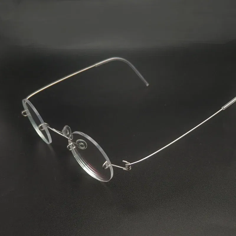 Frame Color: black, Ships From: CHINA - Handmade glasses custom retro frameless small round men and women myopia prescription reading glasses screwless eyewear