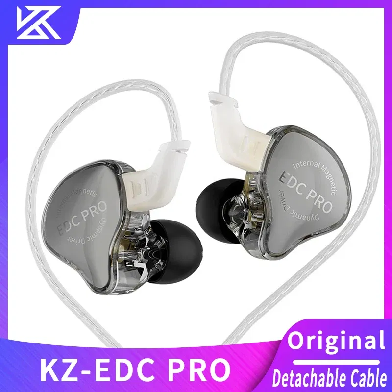 Color: green - New KZ EDC PRO HIFI 3.5MM AUX Wired Earphone Dynamic High Performance Monitor In-Ear Earbuds Detachable Cable Harman EDXPRO Lite
