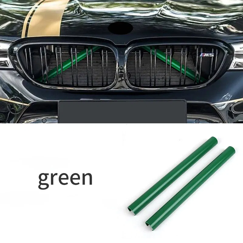 Color Name: black - For BMW 5 6 7 Series F10 F11 F12 F13 F18 F01 F02 F03 F04 F06 F07 X1 F48 X2 F39 Car Front Grille Trim Strips Cover Accessories
