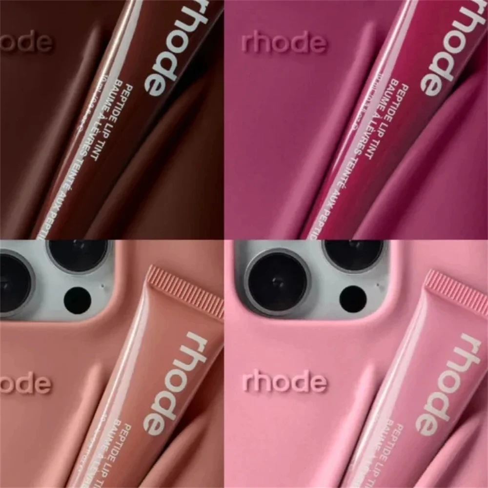 Color: Coffee, Compatible-Phone Models: For iPhone 12 - New Rhode Lipstick Soft Silicone Phone Case for iPhone 16 15 14 13 12 11 Pro Max Plus Portable Lip Gloss Holder Cover with Box