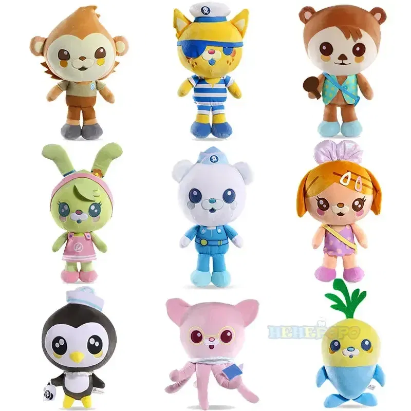 Color: CRIMSON - 35cm Original Octonauts Plush Toys Barnacles Peso Kwazii Tweak Vegimal Animal Stuffed Party Birthday Gift Kid Christmas Girl Toy