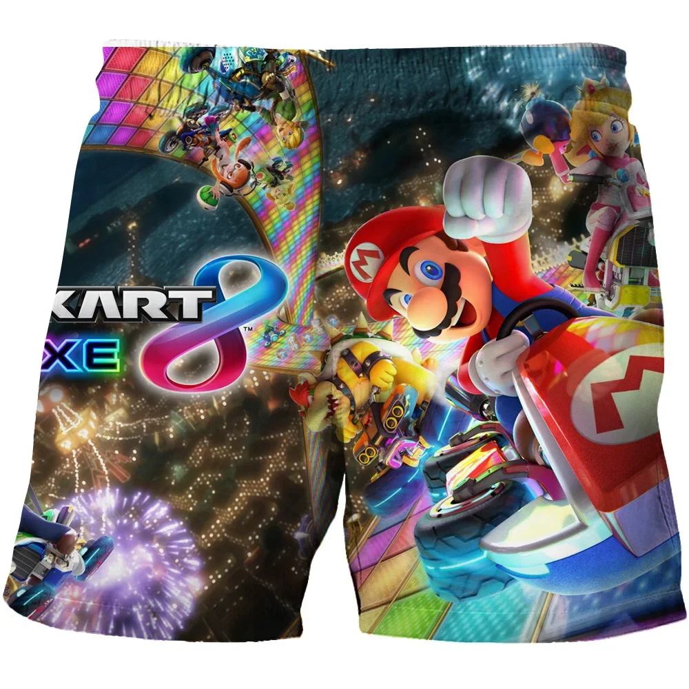 Color: Pink, Kid Size: 4T - Super Marios Children's Swimming Pants Boys' Swimming Pants Children's Swimming Pants Beach Shorts Boys' Swimming Suits Children