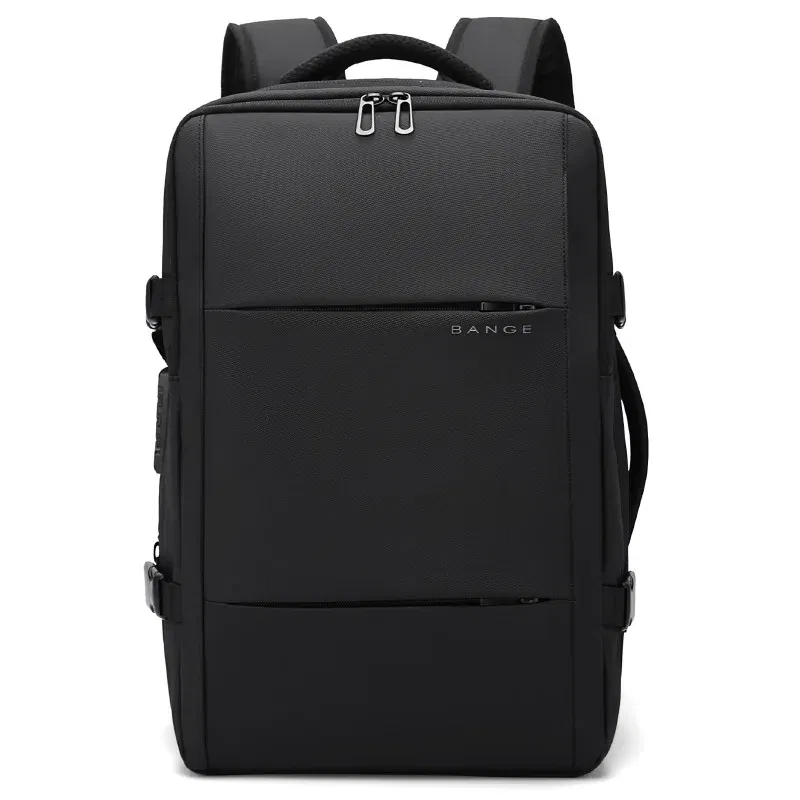 Color: black - Bange Travel Men 15.6 inch Laptop Backpack vacuum compression Backpack Business school Backpack expandable outdoor backpack