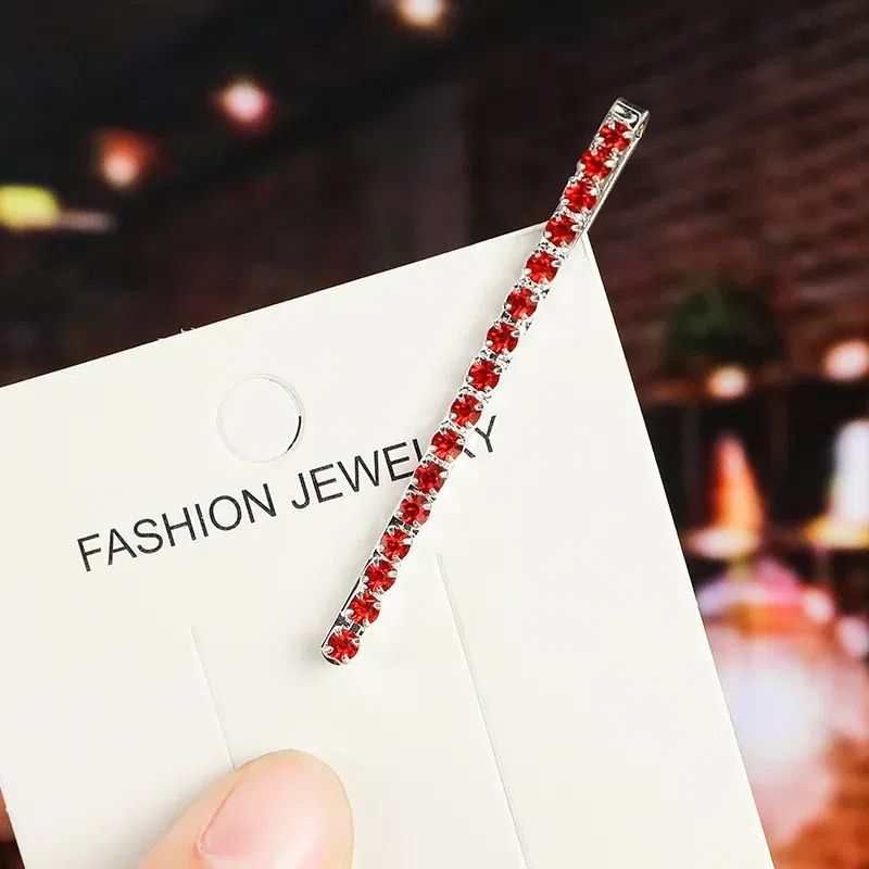 Color: Fuchsia, Ships From: CHINA - 2020 New Elegant Rhinestone Hairpins Women Girls Hair Clips Pin Accessories Hair Ornaments Hairclip Hairgrip Barrettes Headdress