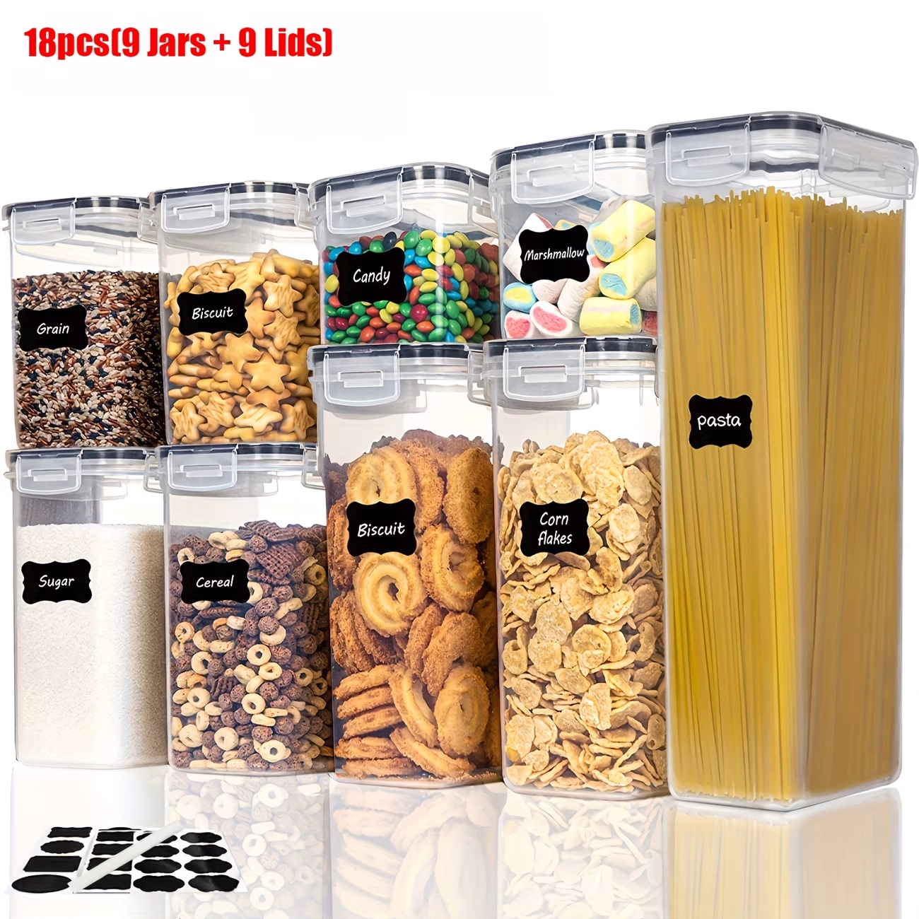 THELiFE™ 72/36/18pcs Food Storage Container Collection – Ultimate Organization for Your Kitchen Pantry