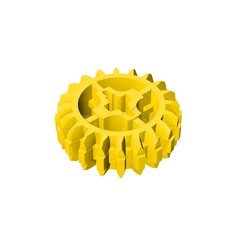 Color: Apricot - Rainbow Pig MOC Particle 32269 18575 High-Tech Gear 20 Tooth Double Bevel with Axle Hole Compatible Brick Building Block Toys