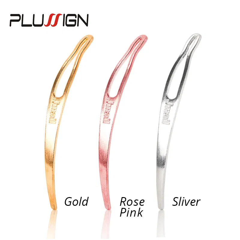 Color: white color - Plussign Dreadlock Needle Hair Extension Tools Crochet Hook For Dreadlocks Interlocking Tools Silver Blonde Easy Locking Needle
