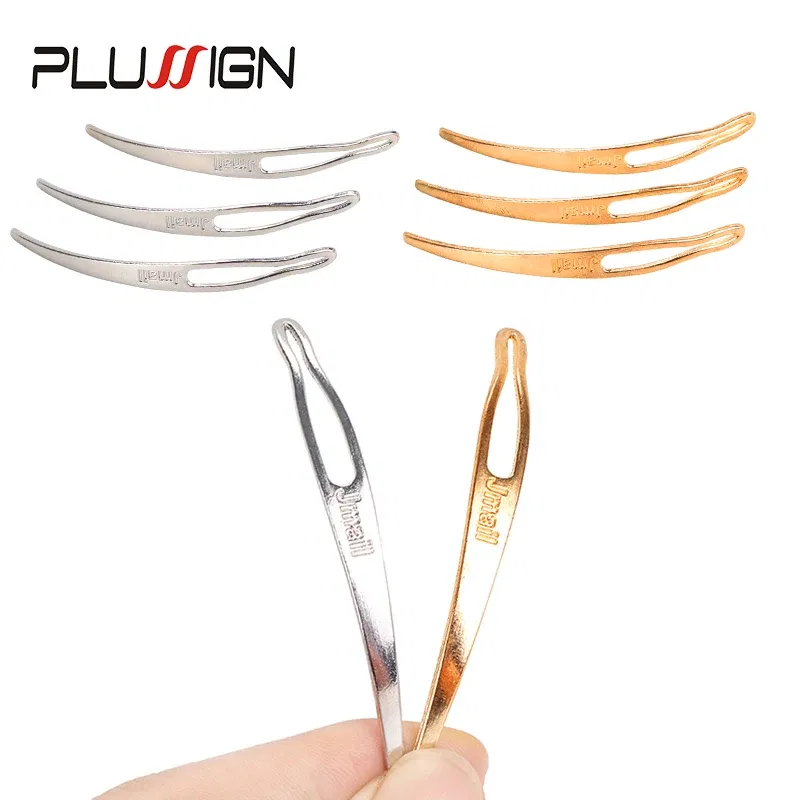 Color: white color - Plussign Dreadlock Needle Hair Extension Tools Crochet Hook For Dreadlocks Interlocking Tools Silver Blonde Easy Locking Needle