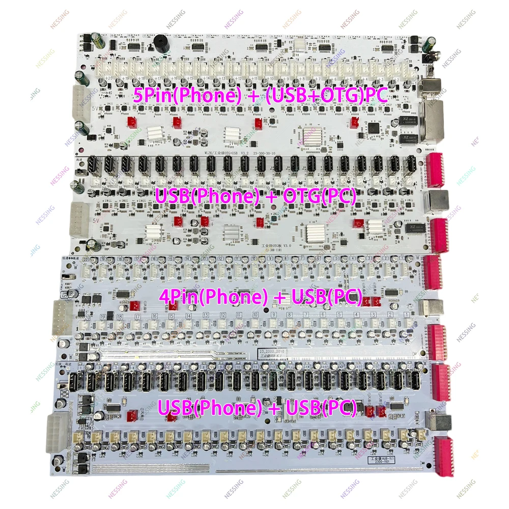 Color: Sky Blue - Mobile Phone Group Control Equipment Motherboard Ethernet OTG USB Connection Independent Switch Smartphone USB Farm Mainboard