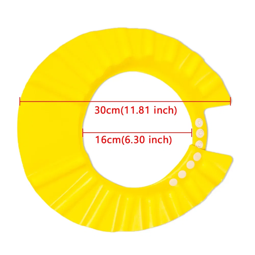 Color: Red - Baby Shower Soft Cap Adjustable Hair Wash Hat for Kids Ear Protection Safe Children Shampoo Bathing Shower Protect Head Cover