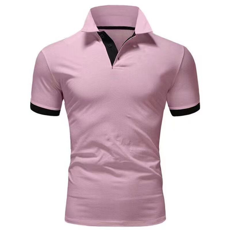 Color: Khaki, Size: L - Men's Short Sleeve Polo Shirts Casual Slim Fit Basic Designed Shirts Quick-drying Anti-wrinkle Tops