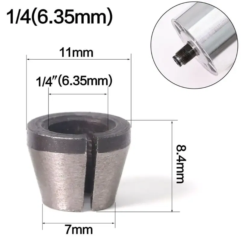 Cutting Edge Length: 29mm - 6mm 6.35mm 8mm Collet Chuck Adapter Engraving Trimming Machine Electric Router High Precision Bit