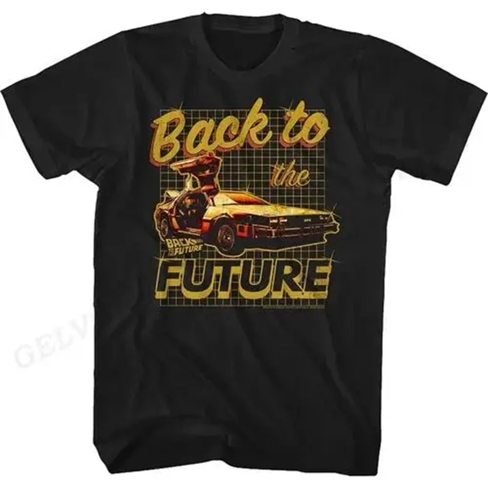 Color: Beige, Size: XXXL - Back To The Future T Shirt Graphic Print Men Women Fashion Hip Hop Streetwear Short Sleeve Plus Size T Shirt Unisex 62473