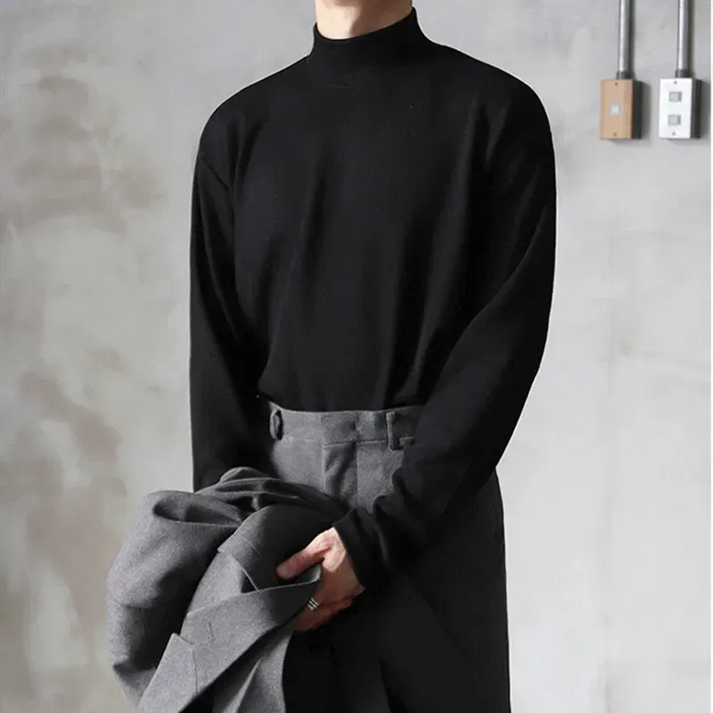Color: green, Size: XXXL - Yasuk Spring Autumn Winter Solid Casual Plush Turtleneck Men's Loose Bottom Double Faced Velvet Sweater Simple Warm BigSize