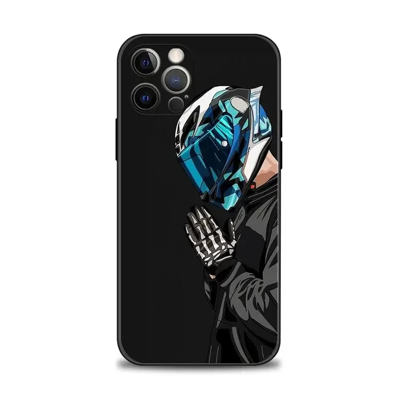 Color: Clear, Material: Neoprene - Moto Cross Motorcycle Sports Phone Case For iPhone 16 15 14 13 12 11 Pro Max XS X XR Plus Mini Luxury Black Soft Cover Funda