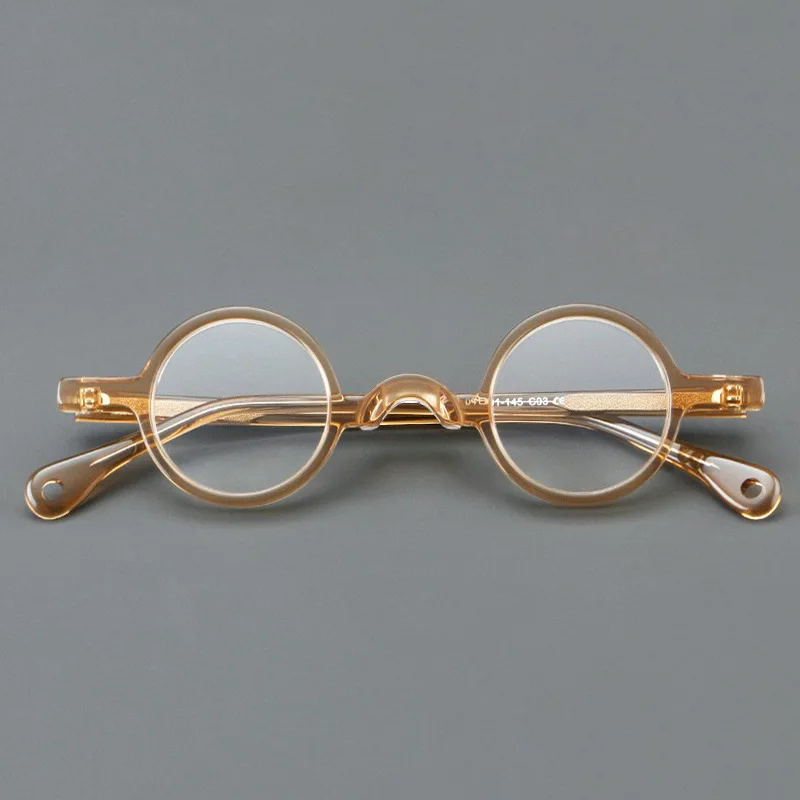Frame Color: Pink, Eye Prescription: +250 - VCKA Photochromic Acetate Myopia Glasses Men Retro Small Round Frames Women Custom prescription Anti-Blue  Eyewear -0.5 TO -10
