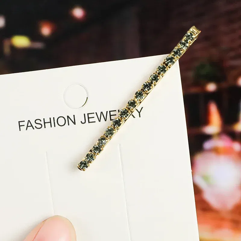 Color: Fluorescent Green, Ships From: CHINA - 2020 New Elegant Rhinestone Hairpins Women Girls Hair Clips Pin Accessories Hair Ornaments Hairclip Hairgrip Barrettes Headdress