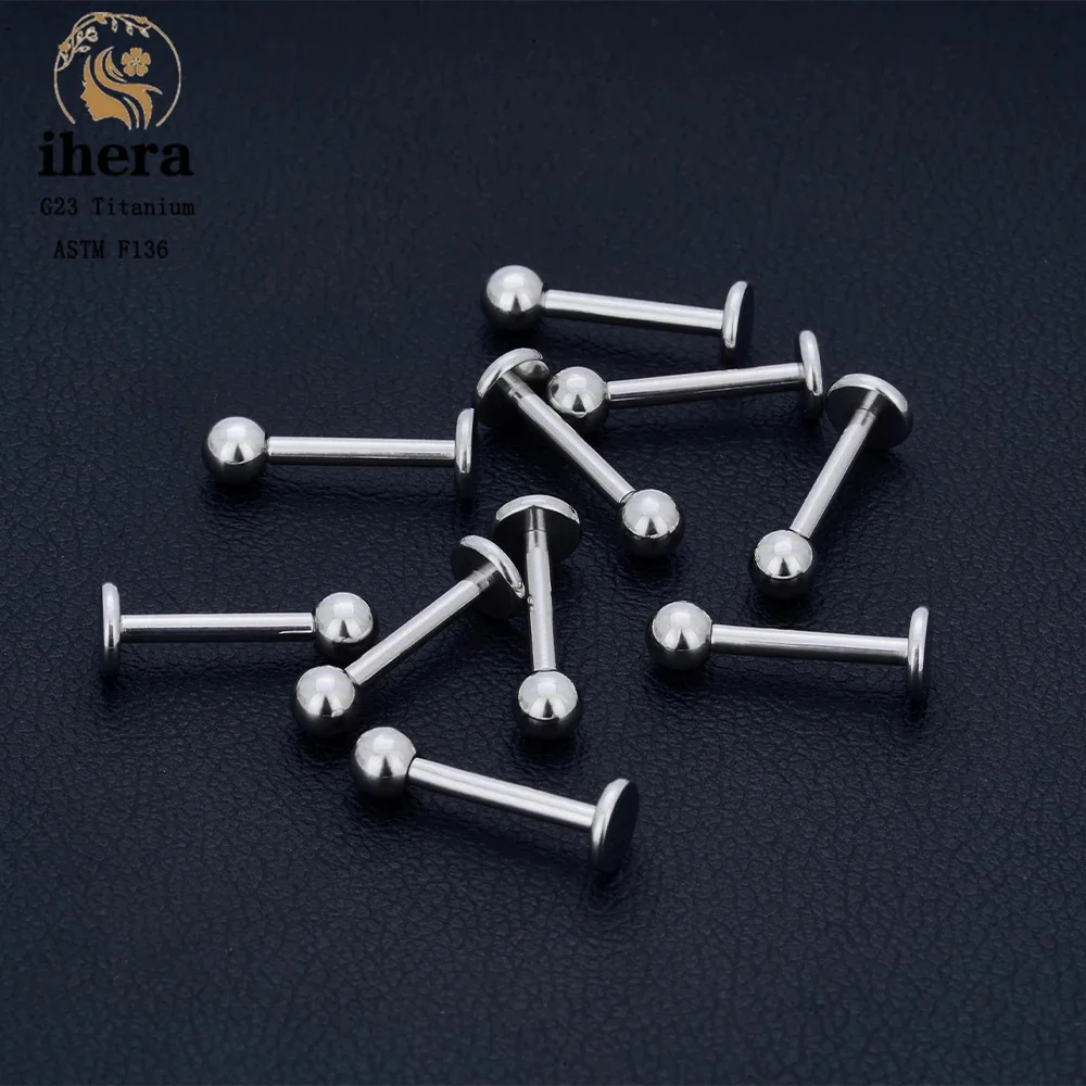 Metal color: SILVER PLATED, Ships From: CHINA, Main Stone Color: PURPLE - 10PCS G23 Titanium Labret Piercing Lip Ring 16G F136 Internal Thread Nose Stud Earring Tragus Helix Cartilage Piercing Jewelry