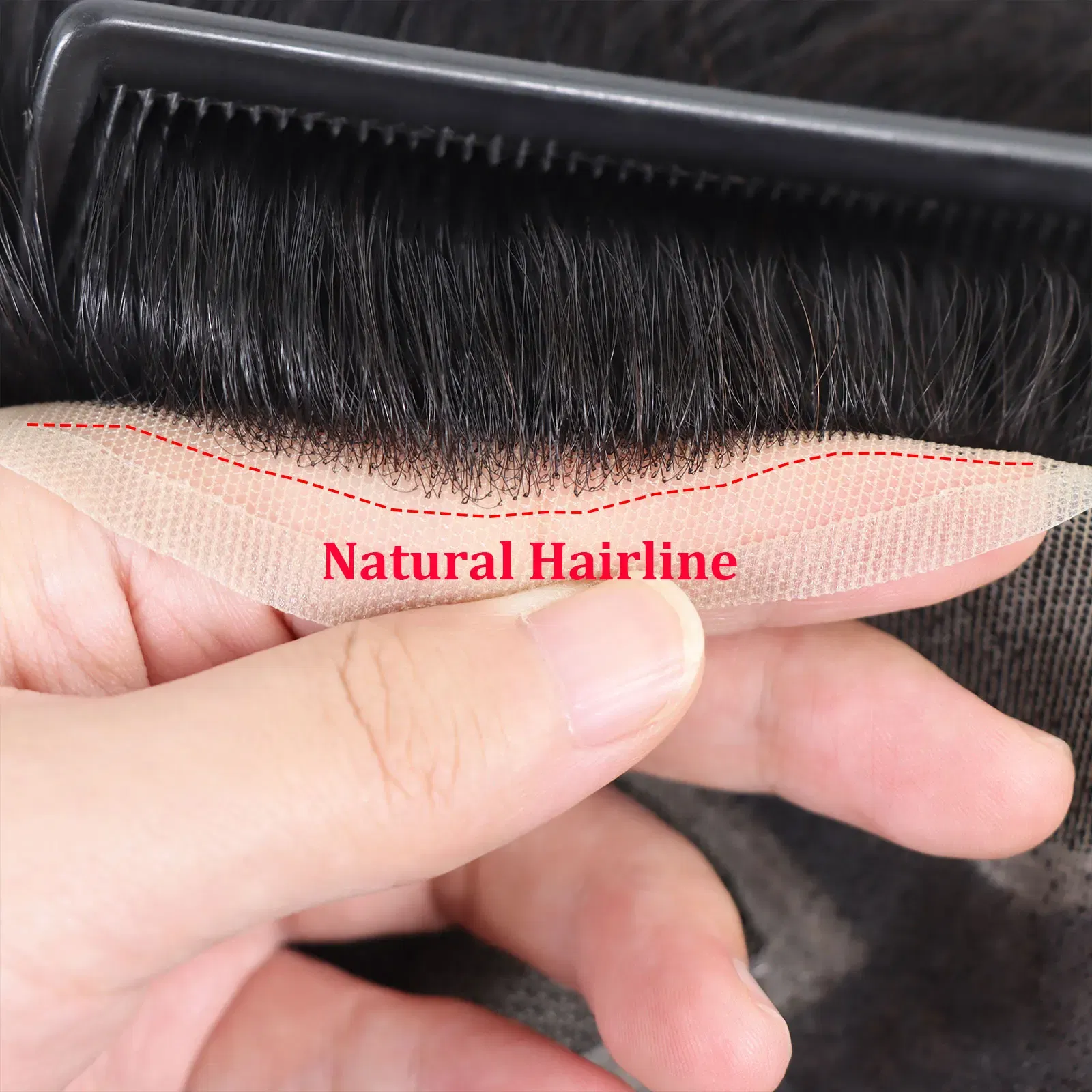 Toupee Color: 20#, Length: 6 inches, Toupee Size: 6x8 - 6*8/ 6*9/ 7*10/8*10 Lace With PU Toupee Men Breathable French Lace Front Men's Wig Human Hair Toupee Men's Replacement Systems