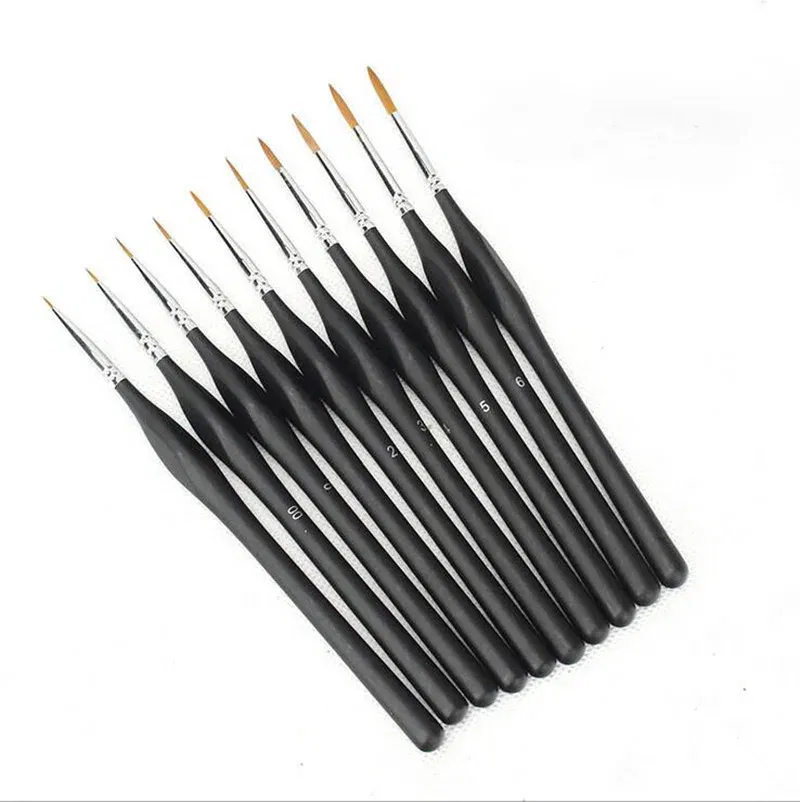Color: Blue - 1pcs Soft Wolf Fur Paint Brushes Hook Line Pen Watercolor Painting Acrylic Watercolor Brush Art Supplies for Painting