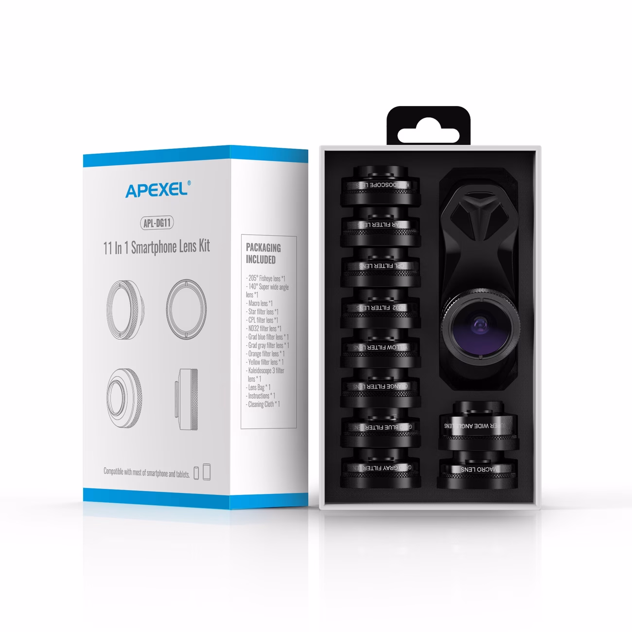 APEXEL 11-in-1 HD Multi-Function Smartphone Lens Kit – Take Your Mobile Photography to the Next Level