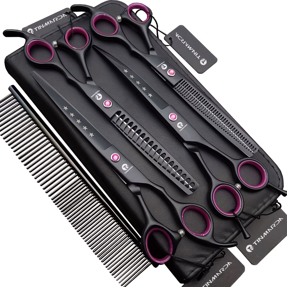 TINMARDA 17.78 cm Professional Dog Grooming Scissors Set – Complete Set for Efficient Grooming