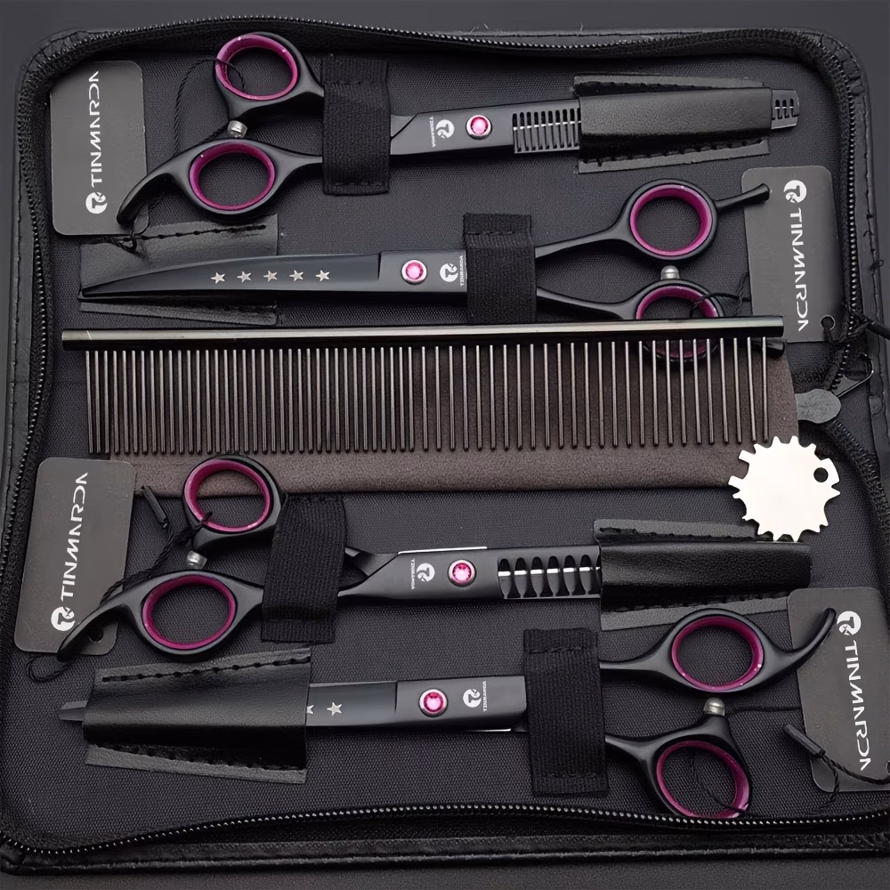TINMARDA 17.78 cm Professional Dog Grooming Scissors Set – Complete Set for Efficient Grooming