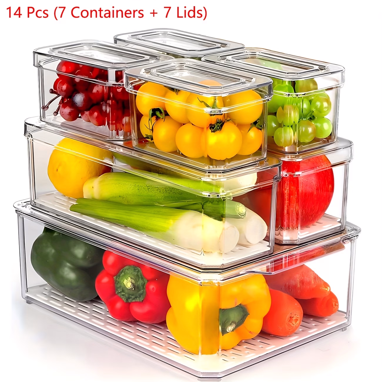THELiFE™ 28/14 Set of Refrigerator Organizers – Simplify Your Food Storage and Keep Your Kitchen Organized