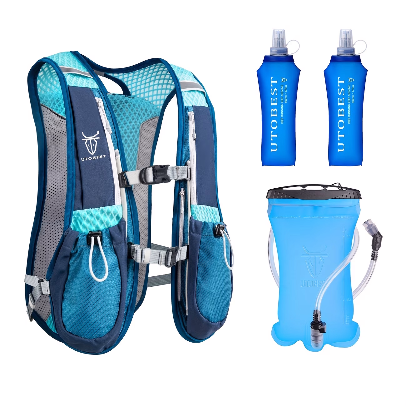 UTOBEST UTR104 Outdoor Running Hydration Backpack Vest – Stay Hydrated During Your Runs, Rides, and Outdoor Adventures