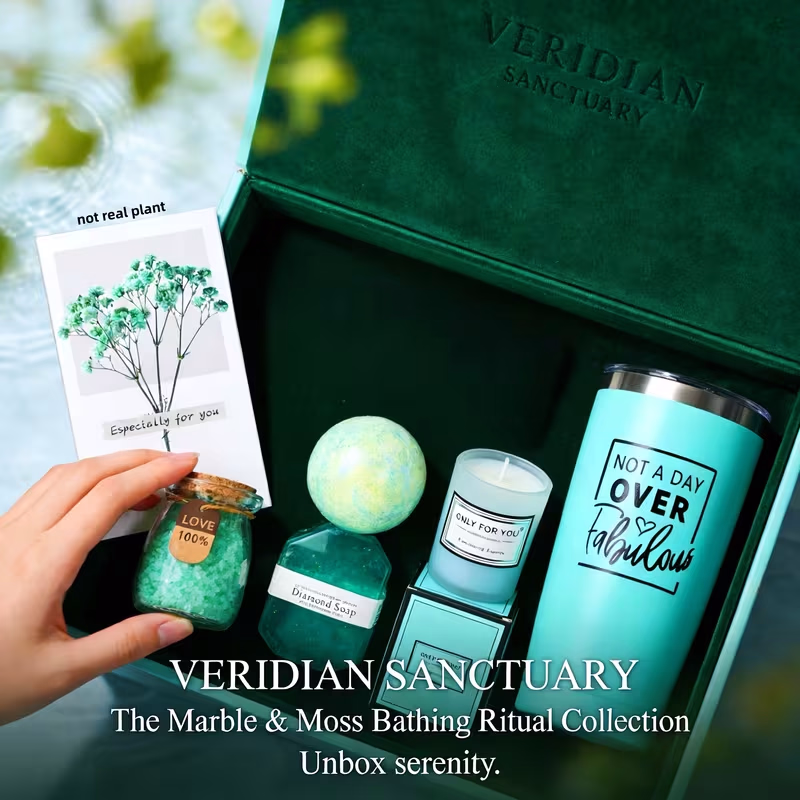 PGPJ Mother’s Day Elegant Teal Spa Gift Set – Pamper Her with Luxury and Relaxation
