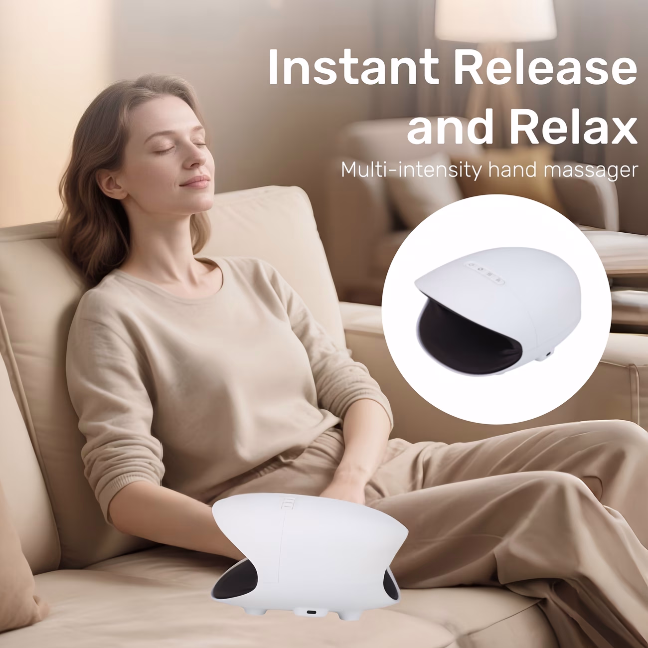 FENASH Cordless Hand Massager with Compression & Heating – Daily Comfort and Relief for Hands and Forearms