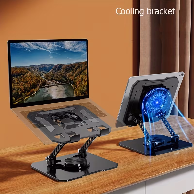 APEXEL Cooling Tablet Stand – Foldable and Rotating Stand with Heat Sink for Comfortable Viewing