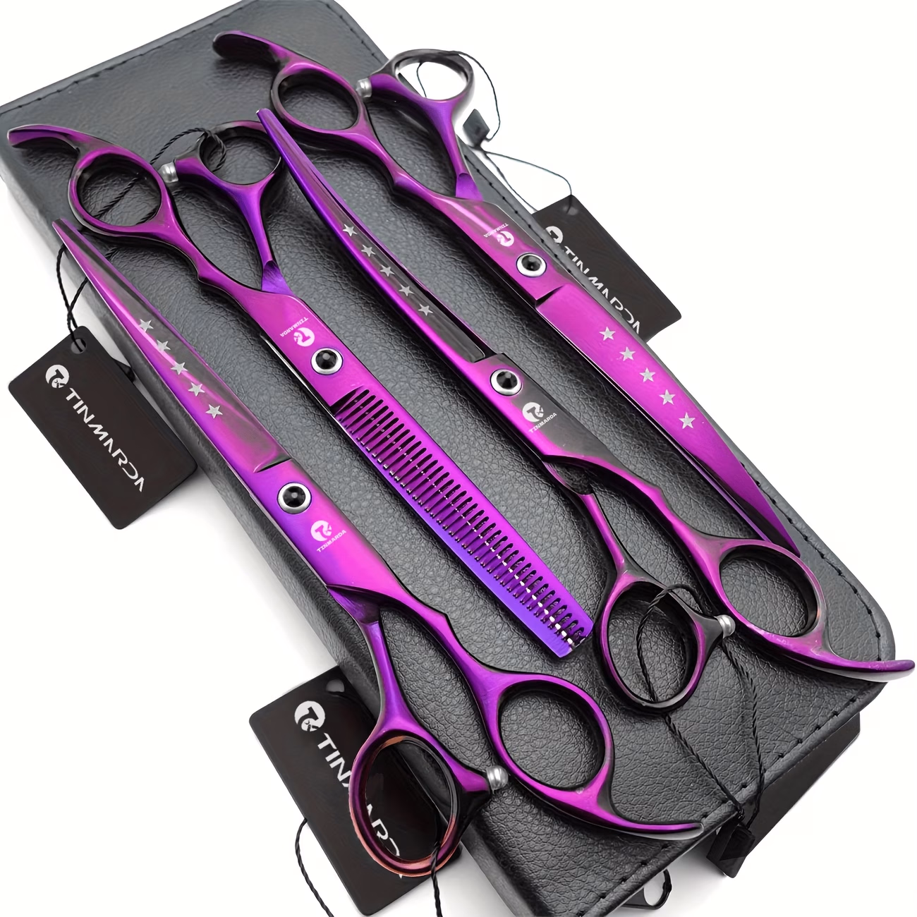 TINMARDA 17.78cm Professional Pet Grooming Scissors Set – Complete Set for Dog Grooming