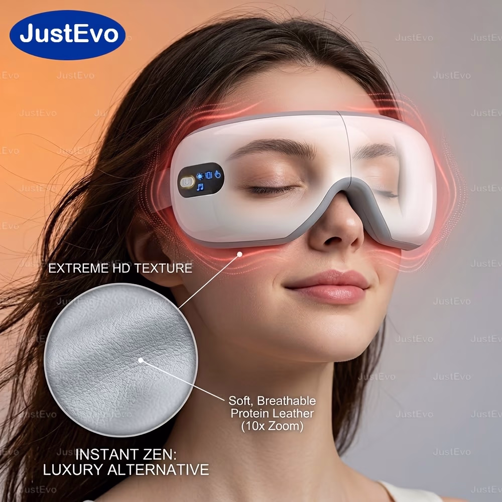 JUSTEVO Smart Eye Massager with Soothing Heat and Intelligent Compression – Ultimate Relaxation for Eyes and Relief from Fatigue