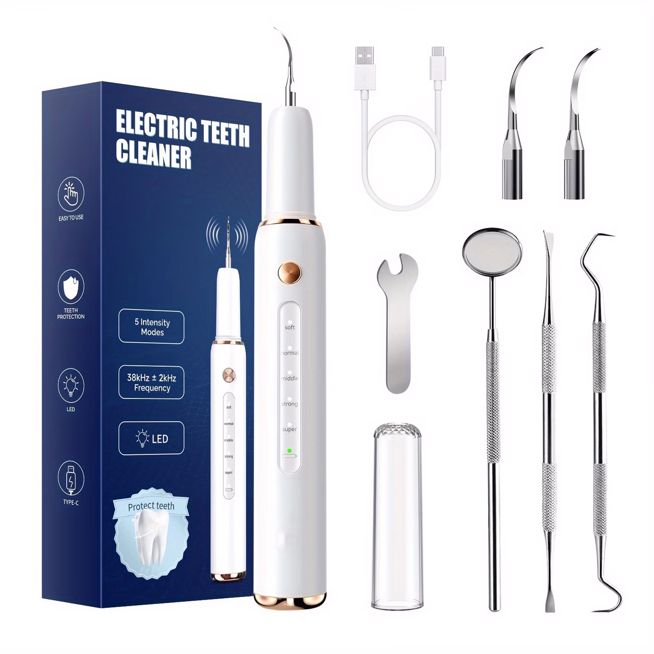 CURVY MOON Dental Oral Cleaner with LED Light – Ultimate Oral Care for Healthy Teeth and Gums