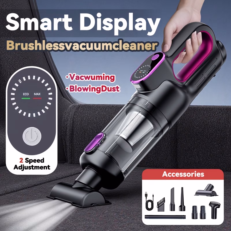 UTEK Car and Home Wireless Handheld Vacuum Cleaner – Powerful 2-in-1 Blow and Suction Function for Car Interior and Home Cleaning