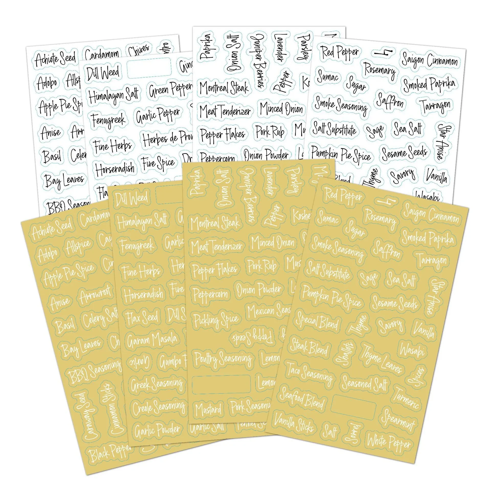 Spice Jar Labels