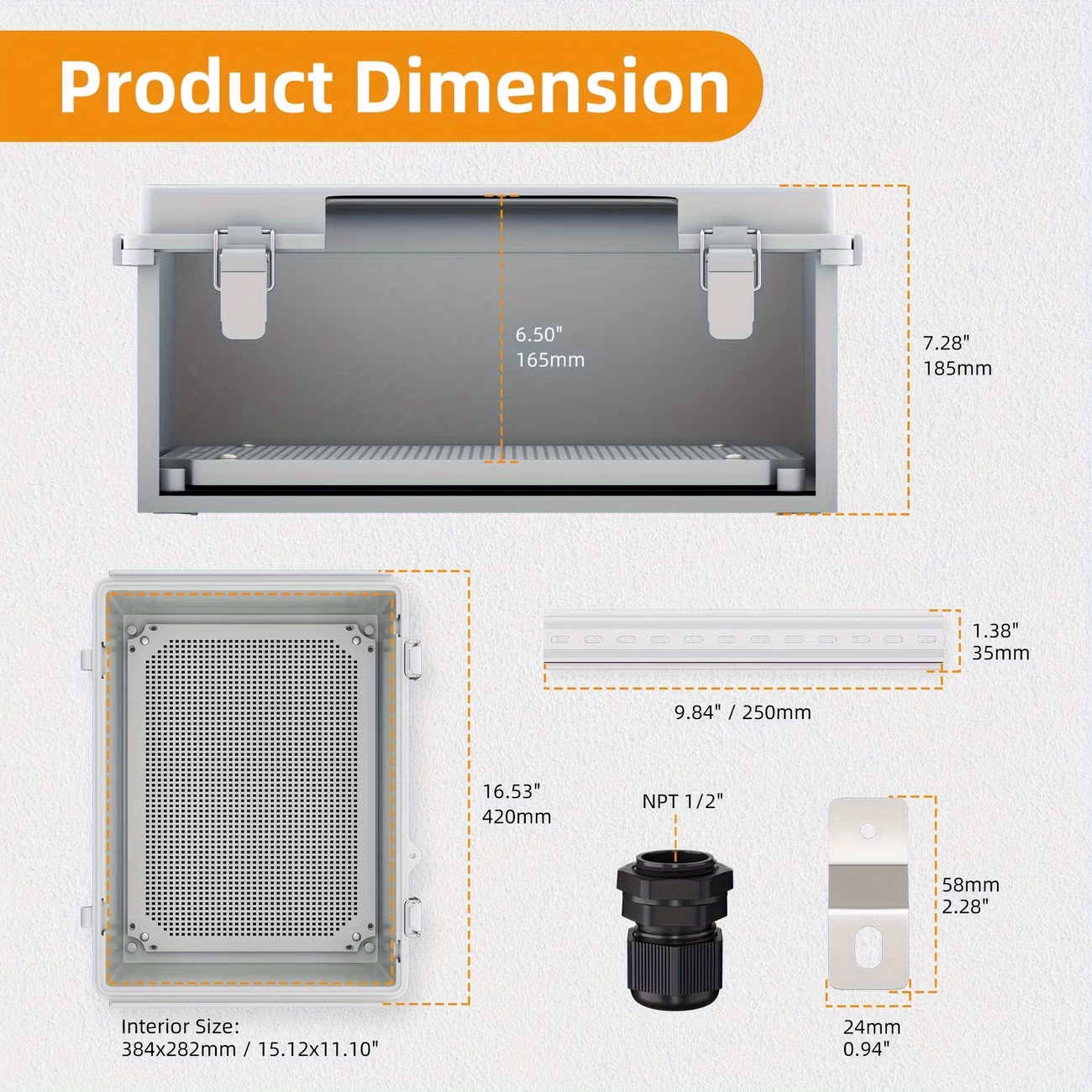 DAIERTEK Outdoor Project ABS Plastic Junction Box Enclosure – Heavy-Duty, Durable, and Secure Electrical Control Box