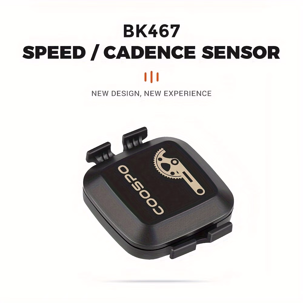 COOSPO BK467 Cadence and Speed Sensor – Dual Mode RPM Monitor for Road Bikes, Compatible with Wahoo and Garmin Bike Computers