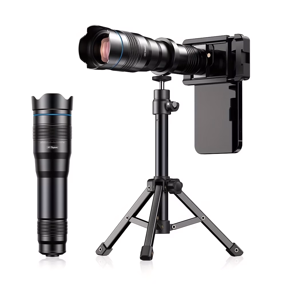 APEXEL HD 36X Telephoto Lens – 4K Metal Monocular Zoom Phone Lens with Retractable Tripod for iPhone 15/14/13 Pro