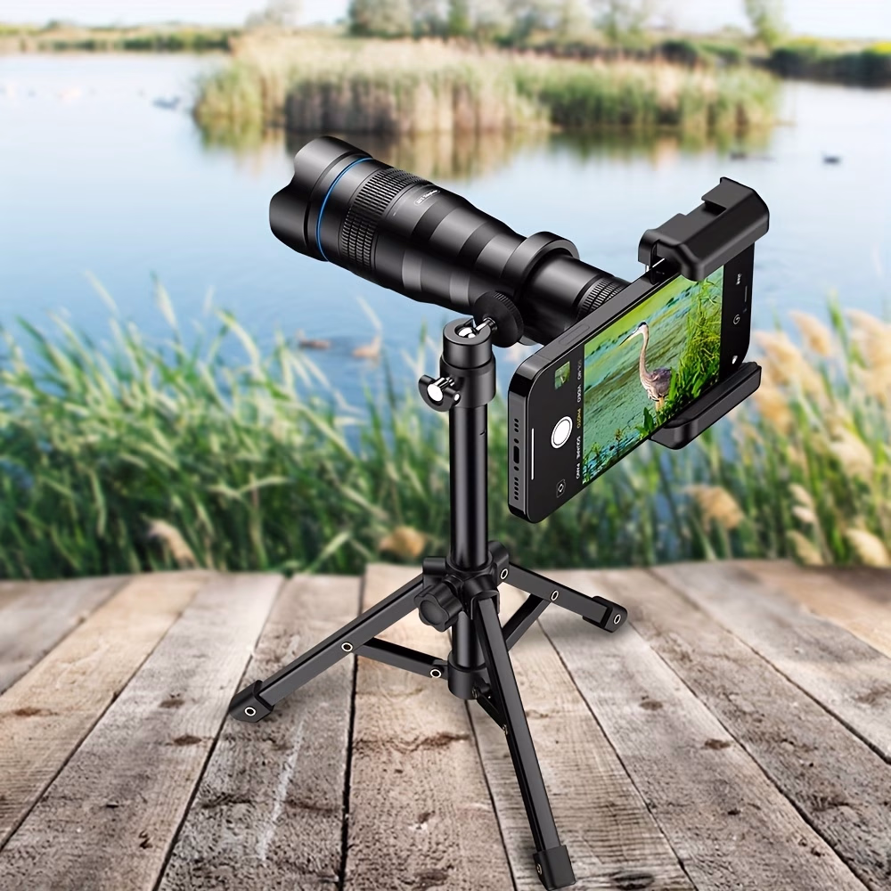 APEXEL HD 36X Telephoto Lens – 4K Metal Monocular Zoom Phone Lens with Retractable Tripod for iPhone 15/14/13 Pro