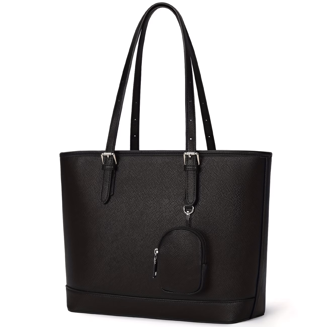 NEWHEY Women’s Synthetic Leather Anti-Theft Large Tote Bag with Free Mini-Pouch – Stylish, Durable, and Secure for Commuting and Travel